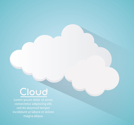 Cloud icon. Weather sky nature and season theme. Blue and white design. Vector illustrationのイラスト素材