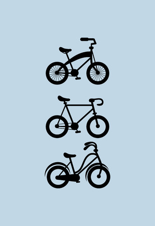 flat design assorted bikes image image vector illustrationのイラスト素材