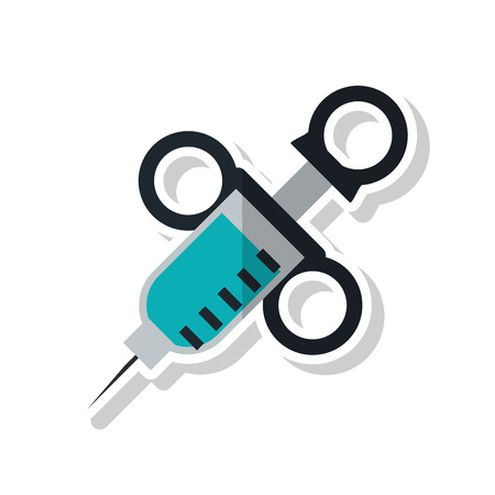 Injection icon. Dental medical and health care theme. Isolated design. Vector illustrationのイラスト素材