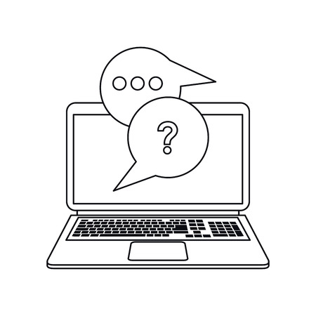 Laptop with bubbles icon. Gadget technology and device theme. Isolated design. Vector illustrationのイラスト素材