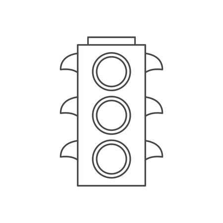 Semaphore icon. Road sign traffic urban and street theme. Isolated design. Vector illustrationのイラスト素材