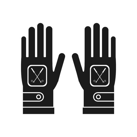 Gloves icon. Golf sport competition and hobby theme. Isolated design. Vector illustrationのイラスト素材