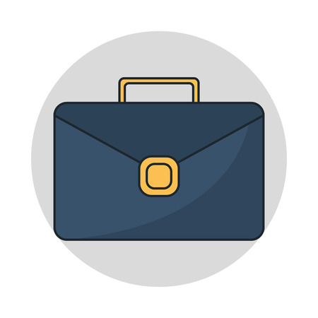 Suitcase icon. Bag office travel and trip theme. Isolated design. Vector illustrationのイラスト素材