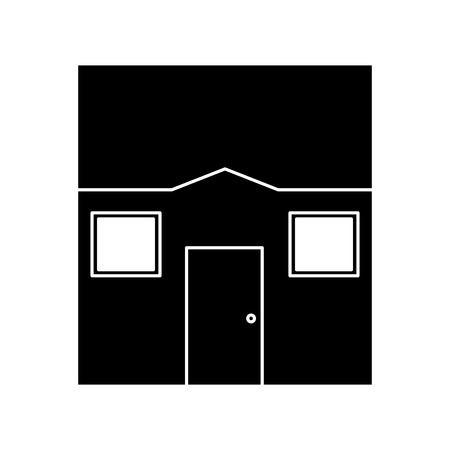 House with windows icon. Home building and real estate theme. Isolated design. Vector illustrationのイラスト素材