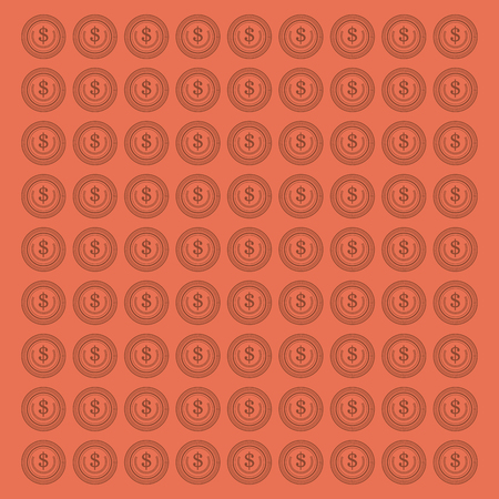 flat design coin pattern background image vector illustrationのイラスト素材