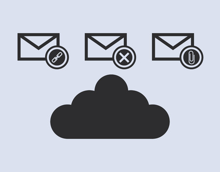 flat design data center related icons image vector illustrationのイラスト素材