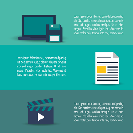 flat design data center related icons image vector illustrationのイラスト素材