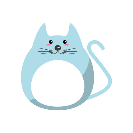 Cat cartoon icon. Animal kawaii and character theme. Isolated design. Vector illustrationのイラスト素材