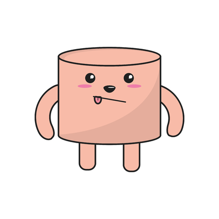 Geometry shape cartoon icon. Kawaii and character theme. Isolated design. Vector illustrationのイラスト素材