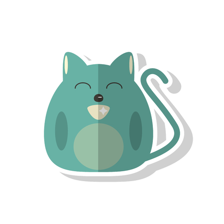 Cat cartoon icon. Animal kawaii and character theme. Isolated design. Vector illustrationのイラスト素材