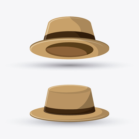 hat icon. Accessory cloth costume and wear theme. Colorful and isolated design. Vector illustrationのイラスト素材