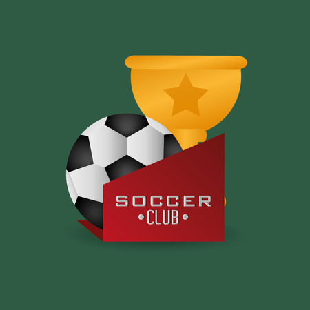 soccer club emblem football related icons image vector illustration designのイラスト素材
