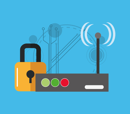 virtual security system icons image vector illustration designのイラスト素材