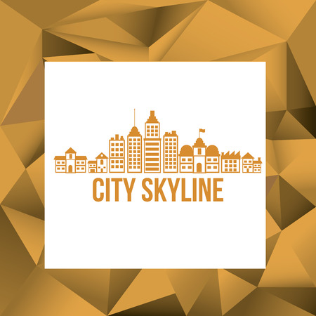 city skyline emblem image vector illustration designのイラスト素材