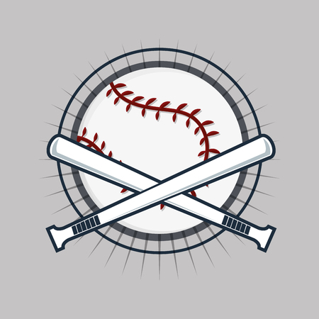 baseball related icons emblem vector illustration designのイラスト素材