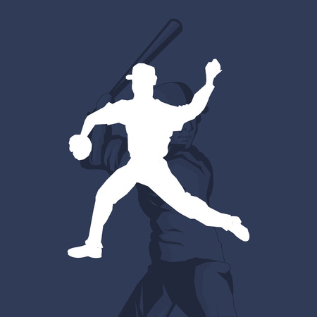 ball and player baseball related icons image vector illustration designのイラスト素材