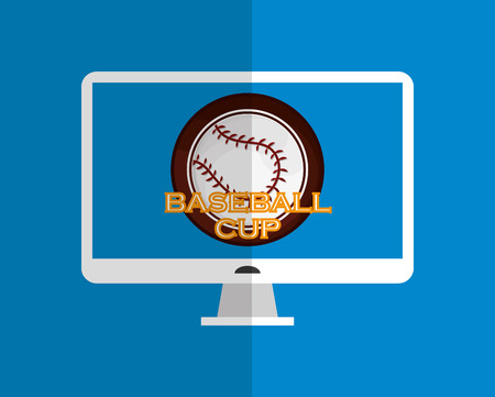 baseball related icons emblem vector illustration designのイラスト素材