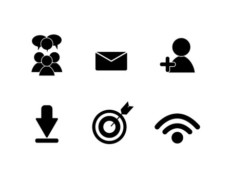 assorted digital  social network communication related icons image vector illustration designのイラスト素材