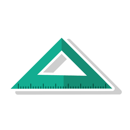 Ruler object icon. School supply tool instrument and education theme. Isolated design. Vector illustrationのイラスト素材