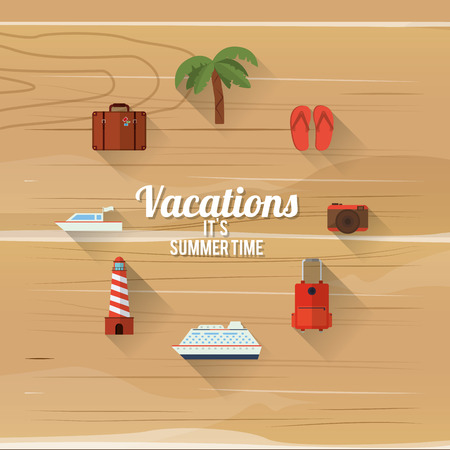 travel vacation or holidays related icons image vector illustrationのイラスト素材