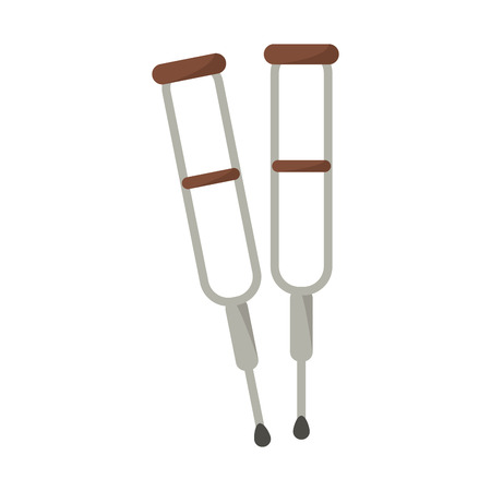 Crutch icon. Medical health care and hospital theme. Isolated design. Vector illustrationのイラスト素材