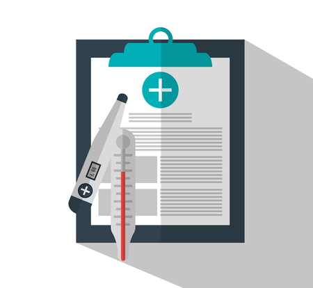 Insurance document  icon. Medical and health care theme. Colorful design. Vector illustrationのイラスト素材