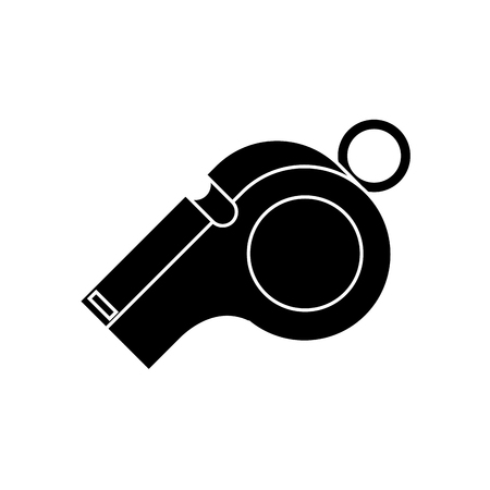 Whistle icon. Soccer sport hobby competition and game theme. Isolated design. Vector illustrationのイラスト素材