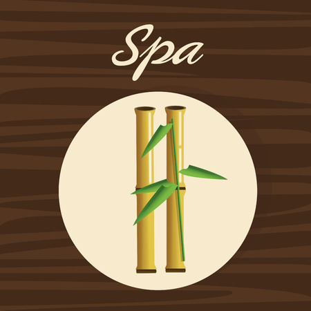 Bamboo icon. Spa center and healthy lifestyle theme. Colorful design. Vector illustrationのイラスト素材