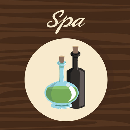Oil jar icon. Spa center and healthy lifestyle theme. Colorful design. Vector illustrationのイラスト素材