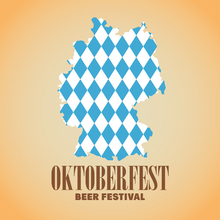Map and flag icon. Oktoberfest germany festival and celebration theme. Colorful design. Vector illustrationのイラスト素材