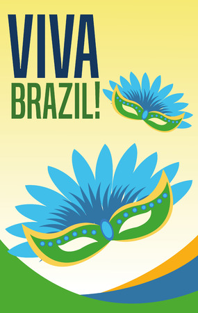Mask icon. Brazil culture america and tourism theme. Colorful design. Vector illustrationのイラスト素材