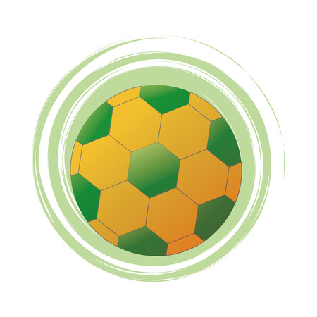 Soccer ball  icon. Brazil culture america and tourism theme. Colorful design. Vector illustrationのイラスト素材