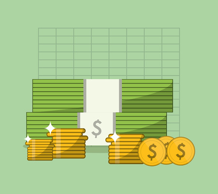 money with economy and cash related icons image vector illustration designのイラスト素材