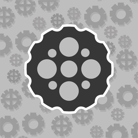 gears and pattern background image vector illustration designのイラスト素材