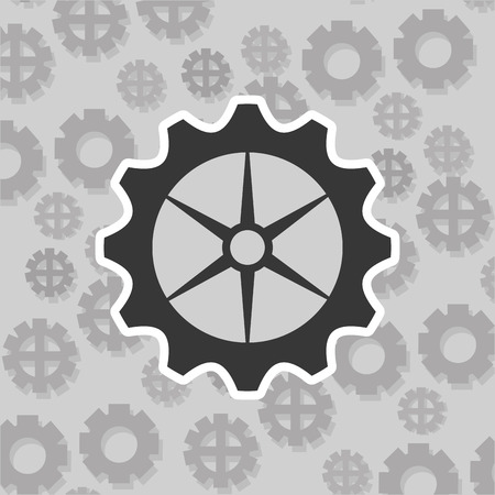 gears and pattern background image vector illustration designのイラスト素材