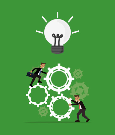 teamwork and business with gears related icons image vector illustration designのイラスト素材
