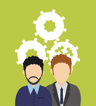 teamwork and business with gears related icons image vector illustration designのイラスト素材