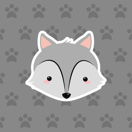 wolf over background image vector illustration designのイラスト素材
