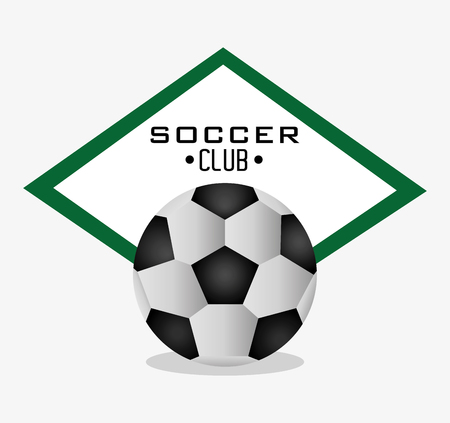 Ball icon. Soccer sport competition game and hobby theme. Colorful design. Vector illustrationのイラスト素材