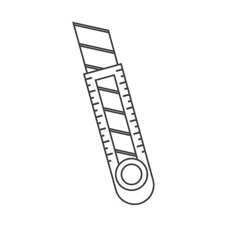 knife object icon. School supply tool instrument and education theme. Isolated design. Vector illustrationのイラスト素材