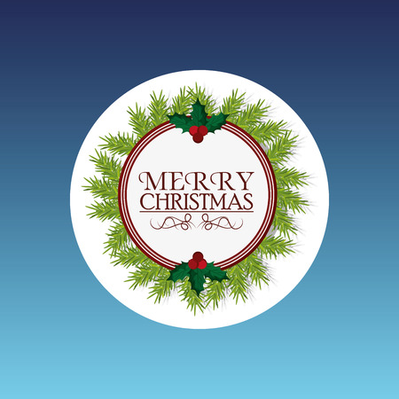merry christmas emblem with related icons image vector illustration designのイラスト素材