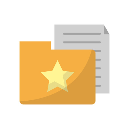 Document and file con. Data archive storage and organize theme. Isolated design. Vector illustrationのイラスト素材