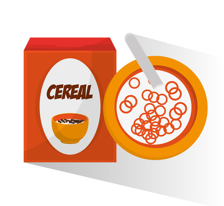 Cereal icon. Breakfast fresh product and market theme. Colorful design. Vector illustrationのイラスト素材