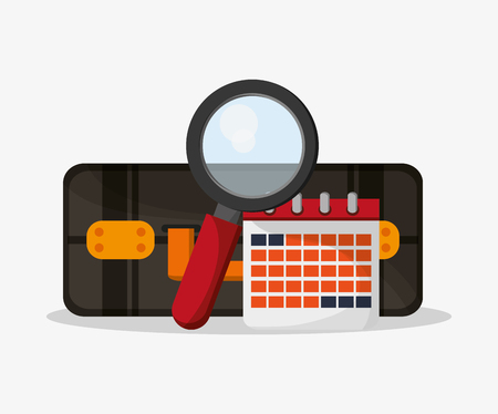 Baggage icon. travel trip vacation and tourism theme. Colorful design. Vector illustrationのイラスト素材