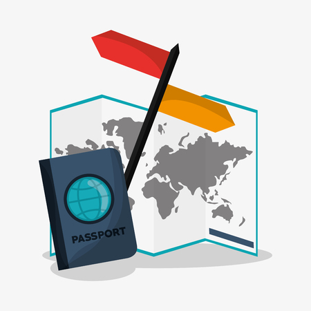 Baggage icon. travel trip vacation and tourism theme. Colorful design. Vector illustrationのイラスト素材