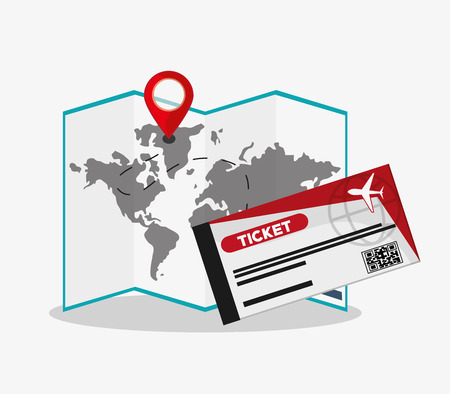 Baggage icon. travel trip vacation and tourism theme. Colorful design. Vector illustrationのイラスト素材