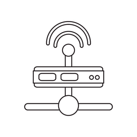 Device icon. Data base center and web hosting theme. Isolated design. Vector illustrationのイラスト素材