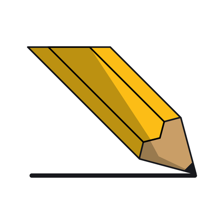 Pencil icon. School education supply and object theme. Isolated design. Vector illustrationのイラスト素材