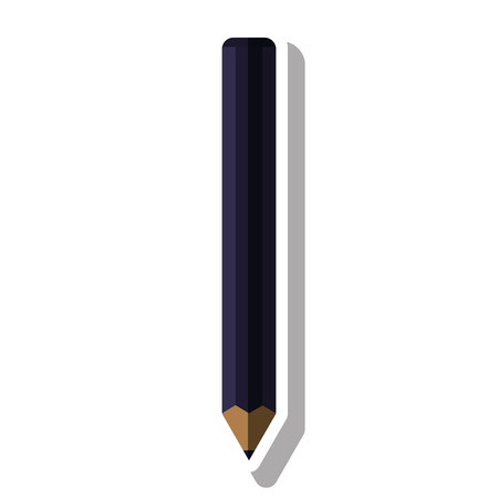 Pencil icon. School education supply and object theme. Isolated design. Vector illustrationのイラスト素材
