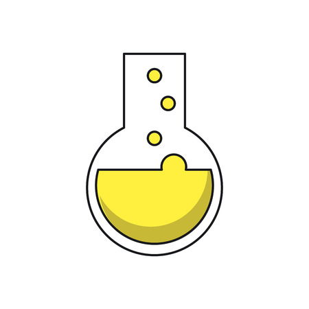 Flask icon. Science laboratory chemistry and research theme. Isolated design. Vector illustrationのイラスト素材